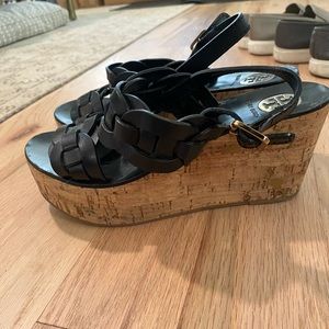 Tory Burch Black Wedges